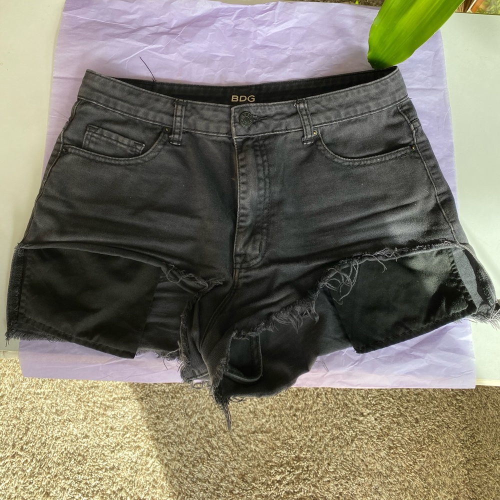 Urban Outfitters Black Highwaisted Jean Shorts